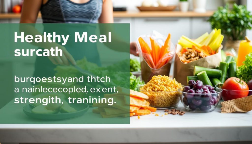 Healthy meal preparation with protein sources and vegetables ideal for runners who strength train Healthy meal preparation with protein sources and vegetables ideal for runners who strength train