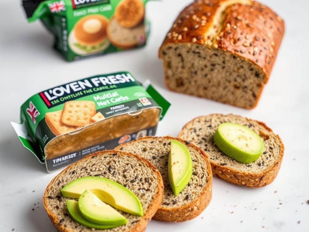 L'Oven Fresh Zero Net Carbs Bread from Aldi made into toast with avocado L'Oven Fresh Zero Net Carbs Bread from Aldi made into toast with avocado