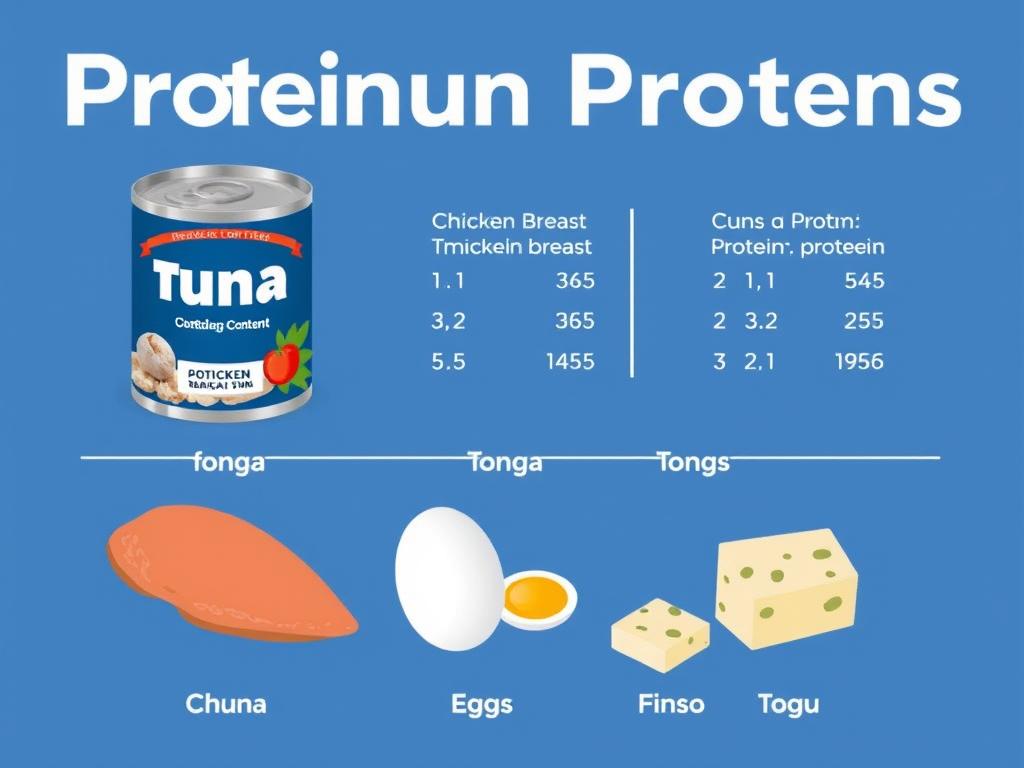 Protein content comparison between canned tuna and other protein sources Protein content comparison between canned tuna and other protein sources