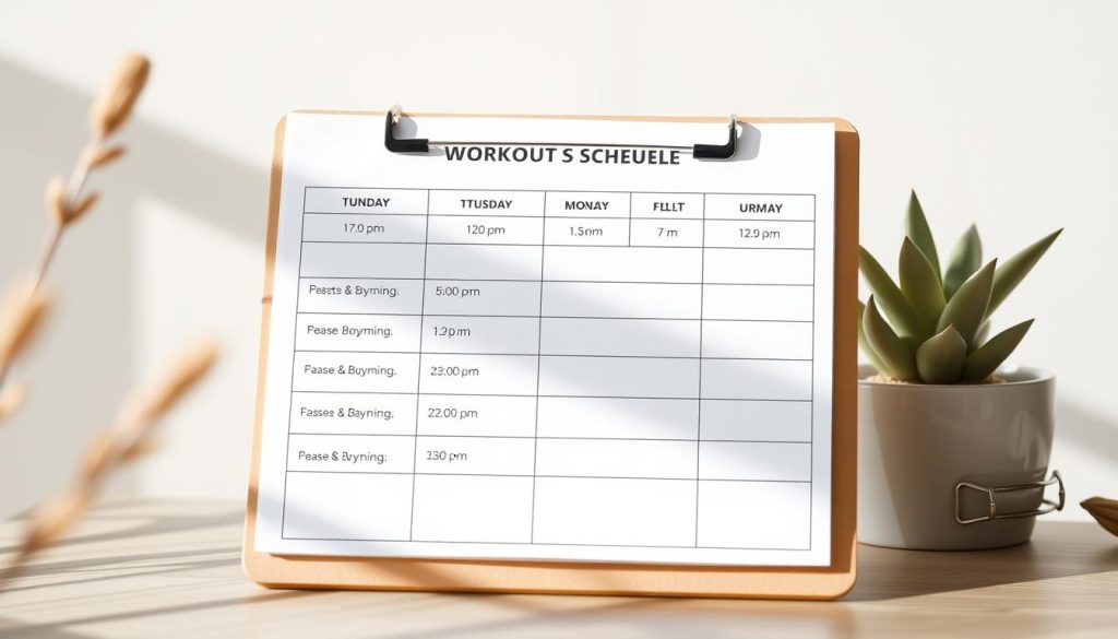 workout schedule for beginners